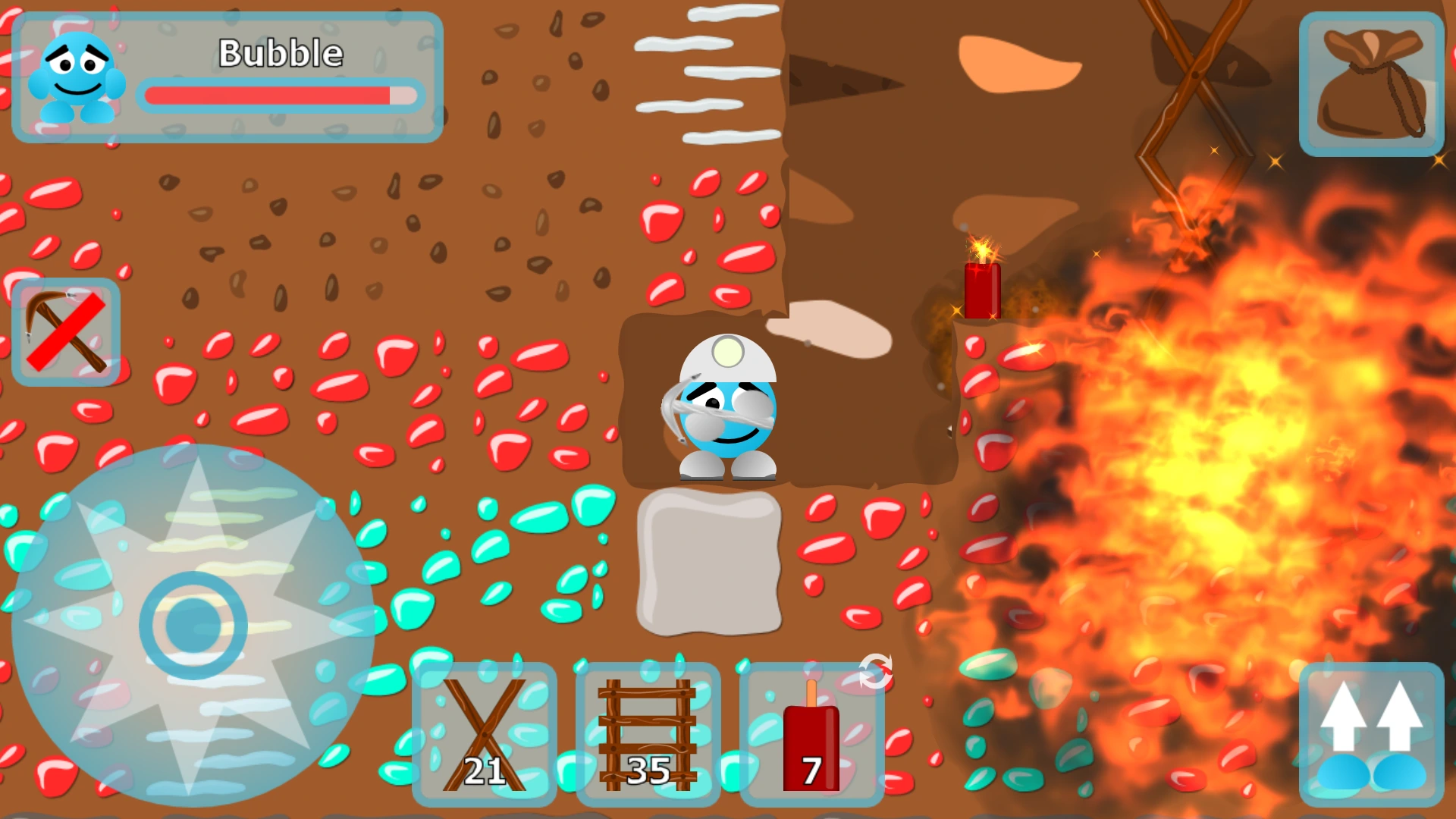 BadBubbles Miner screenshot: Explosions & Power-ups